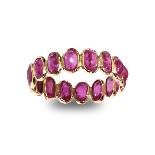 14k Oval Bezel Ruby Ring