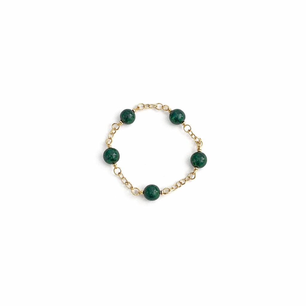 14k Gold Chain Stackable Ring