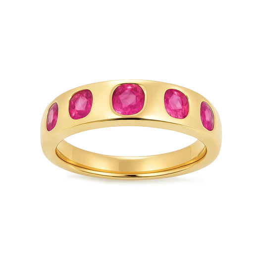 14k Ruby Round Stone Ring