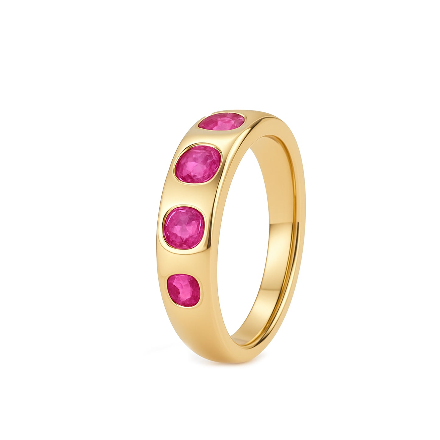 14k Ruby Round Stone Ring