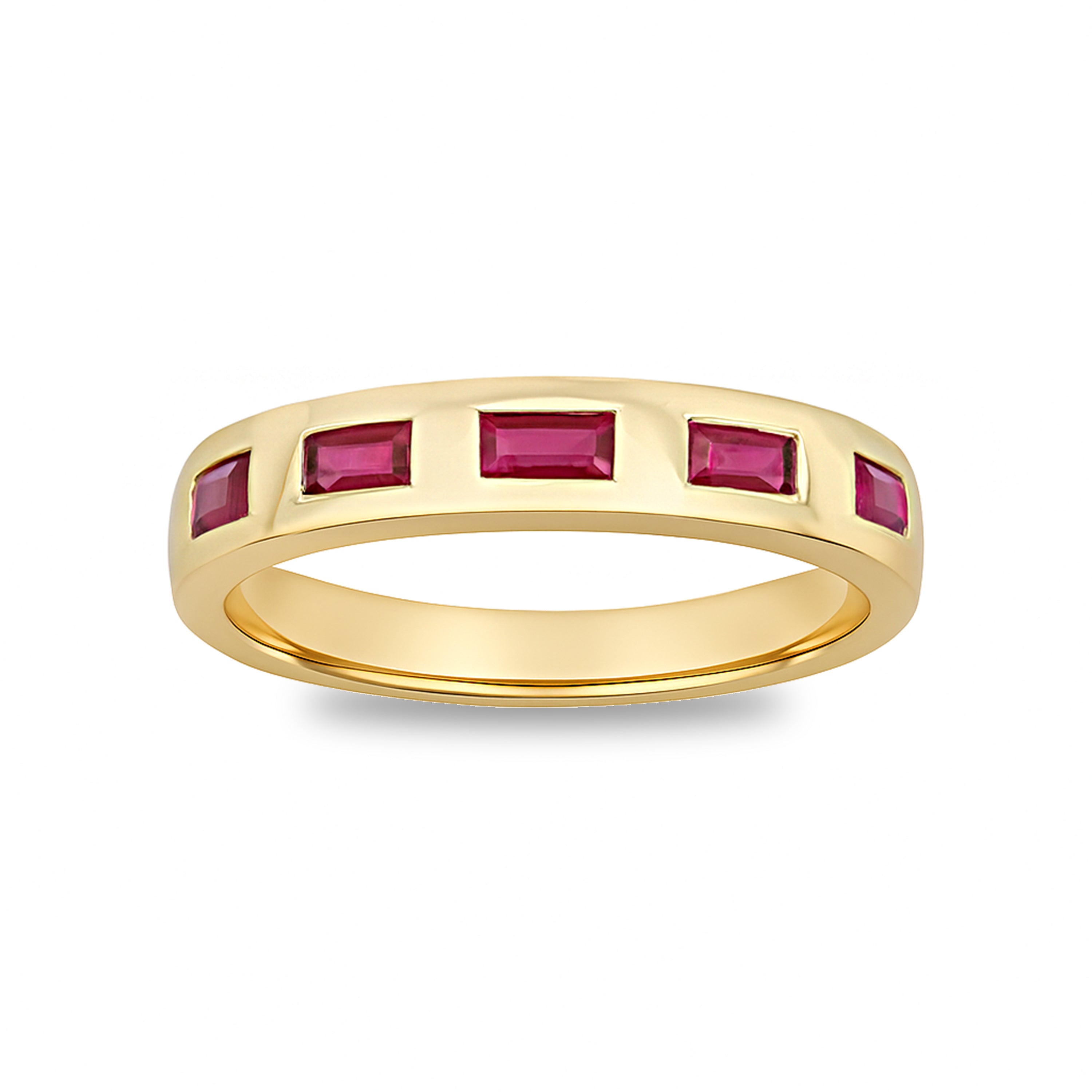 14k Ruby Square Stone Ring