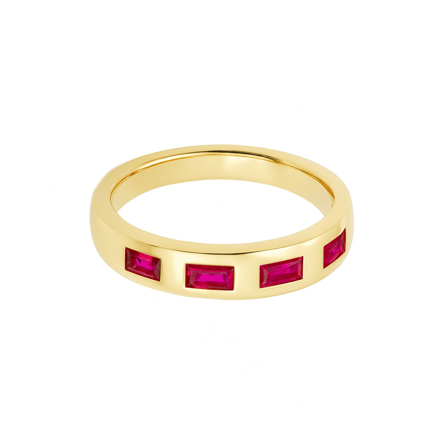 14k Ruby Square Stone Ring