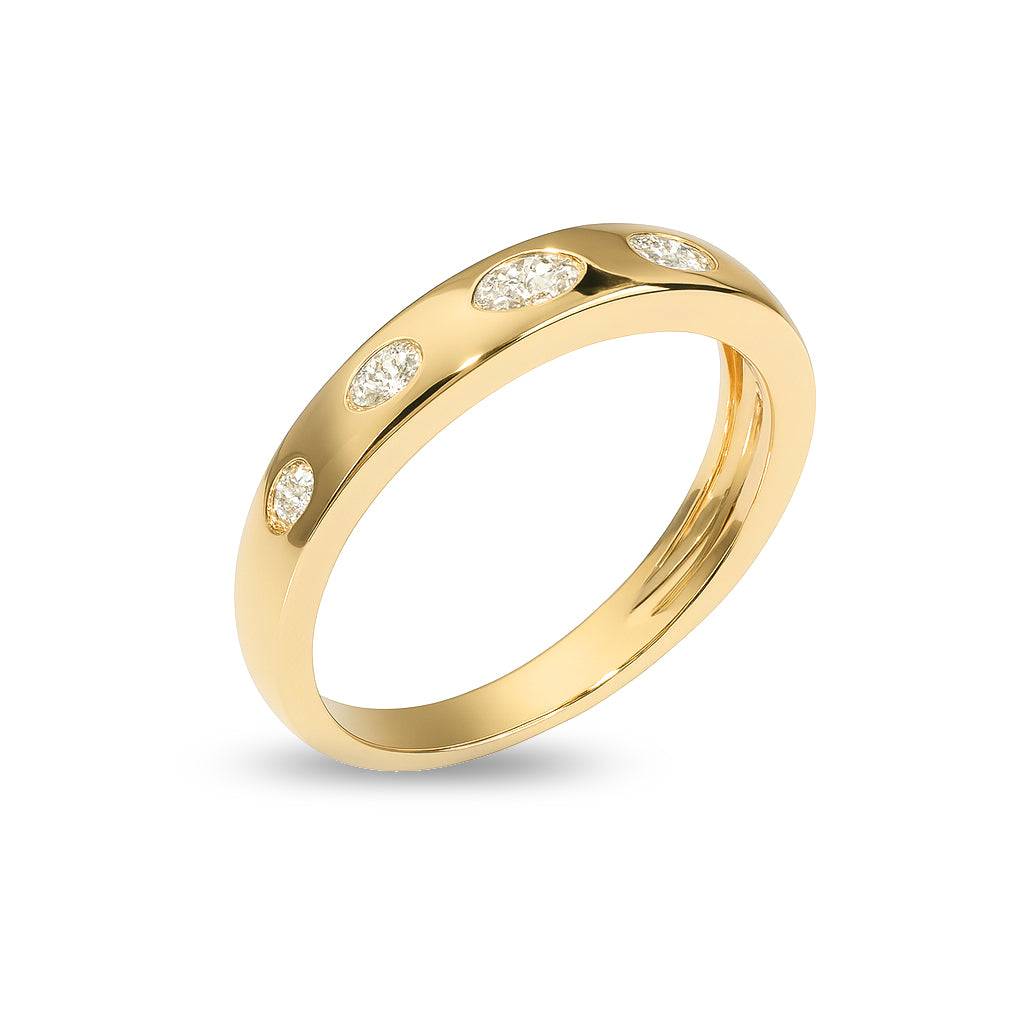 14k Diamond Round Cut Ring