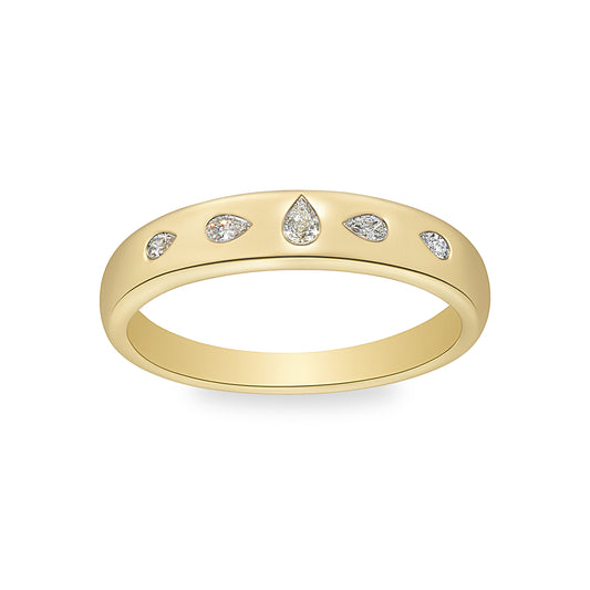 14k Diamond Round Cut Ring