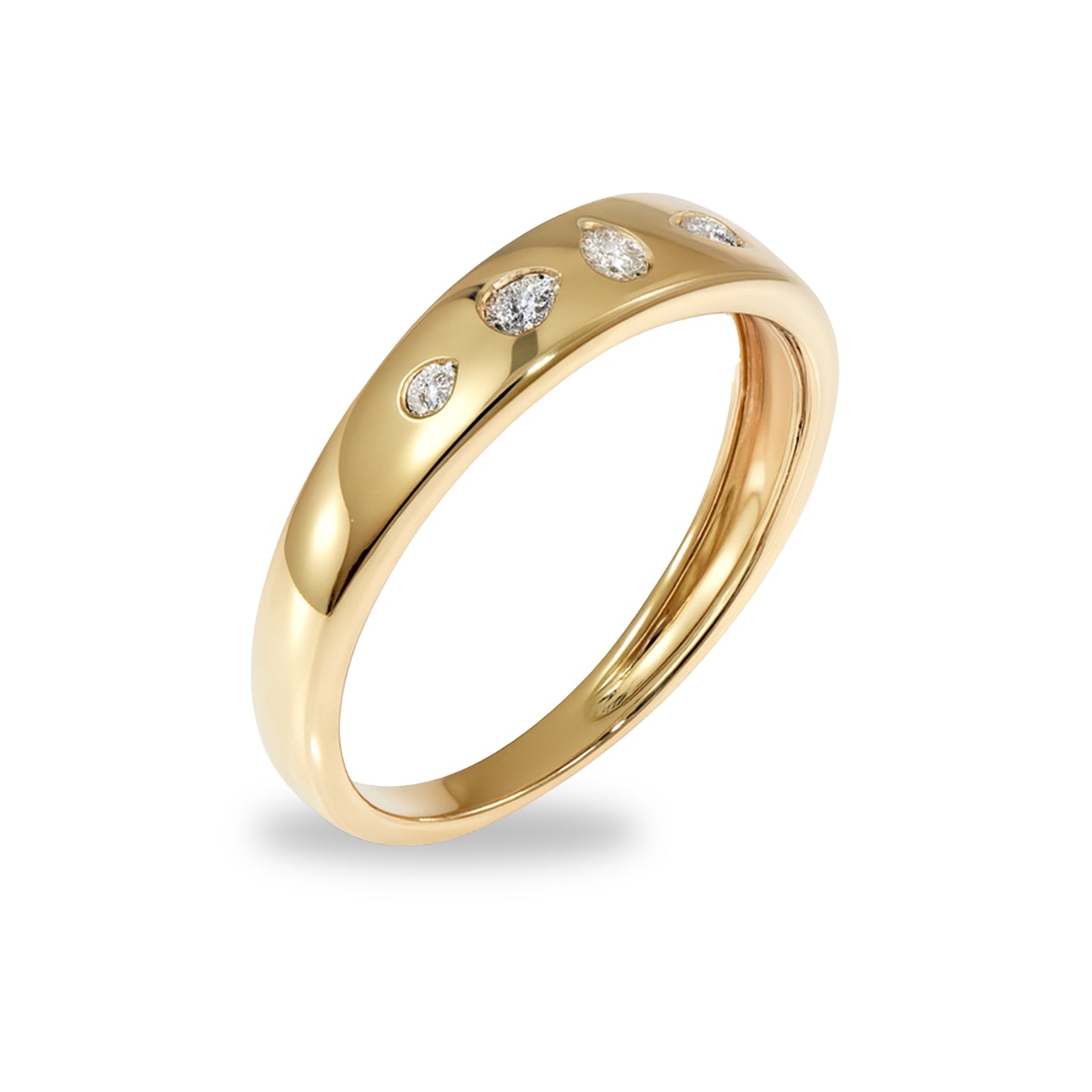 14k Diamond Round Cut Ring