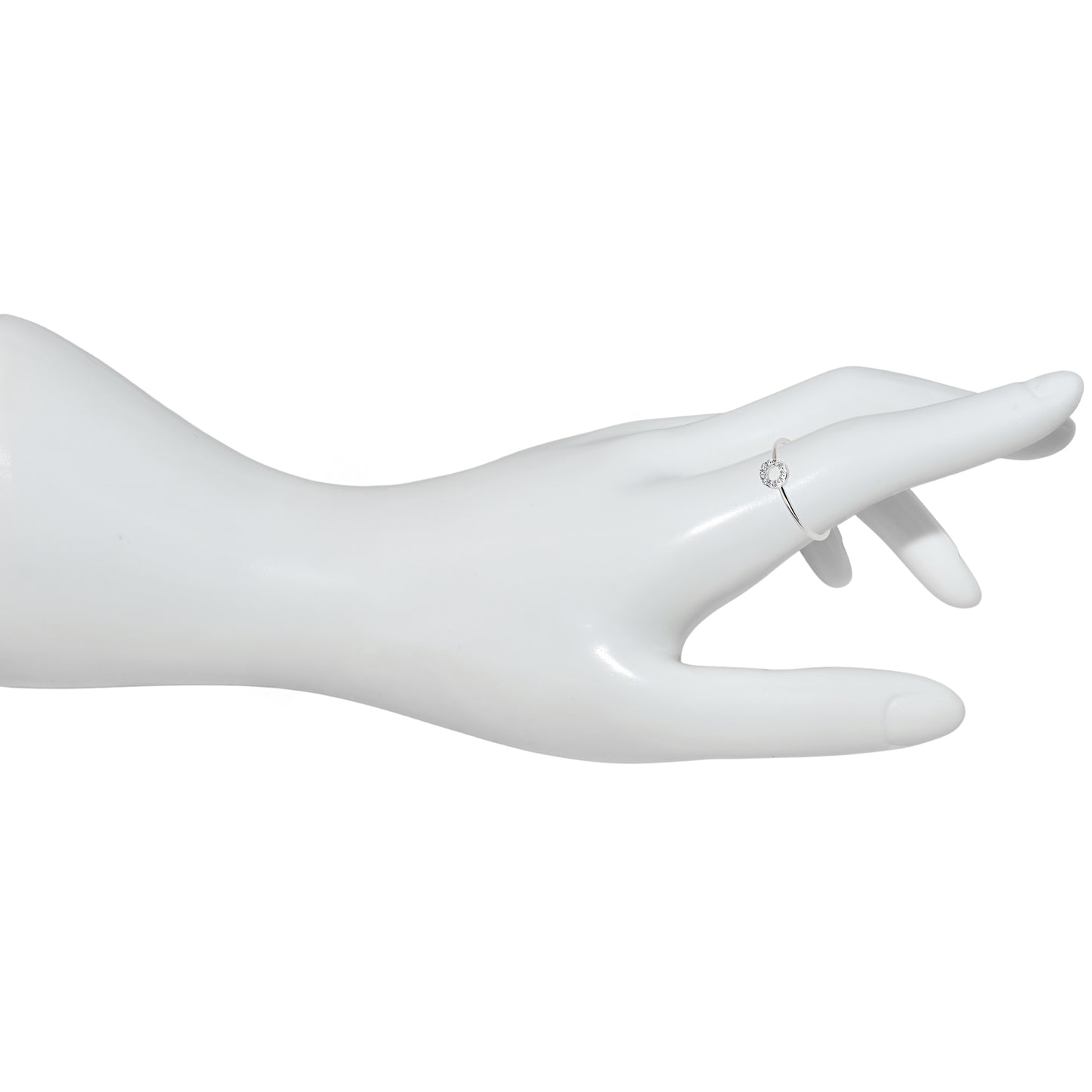 14k White Gold Diamond Circle Ring