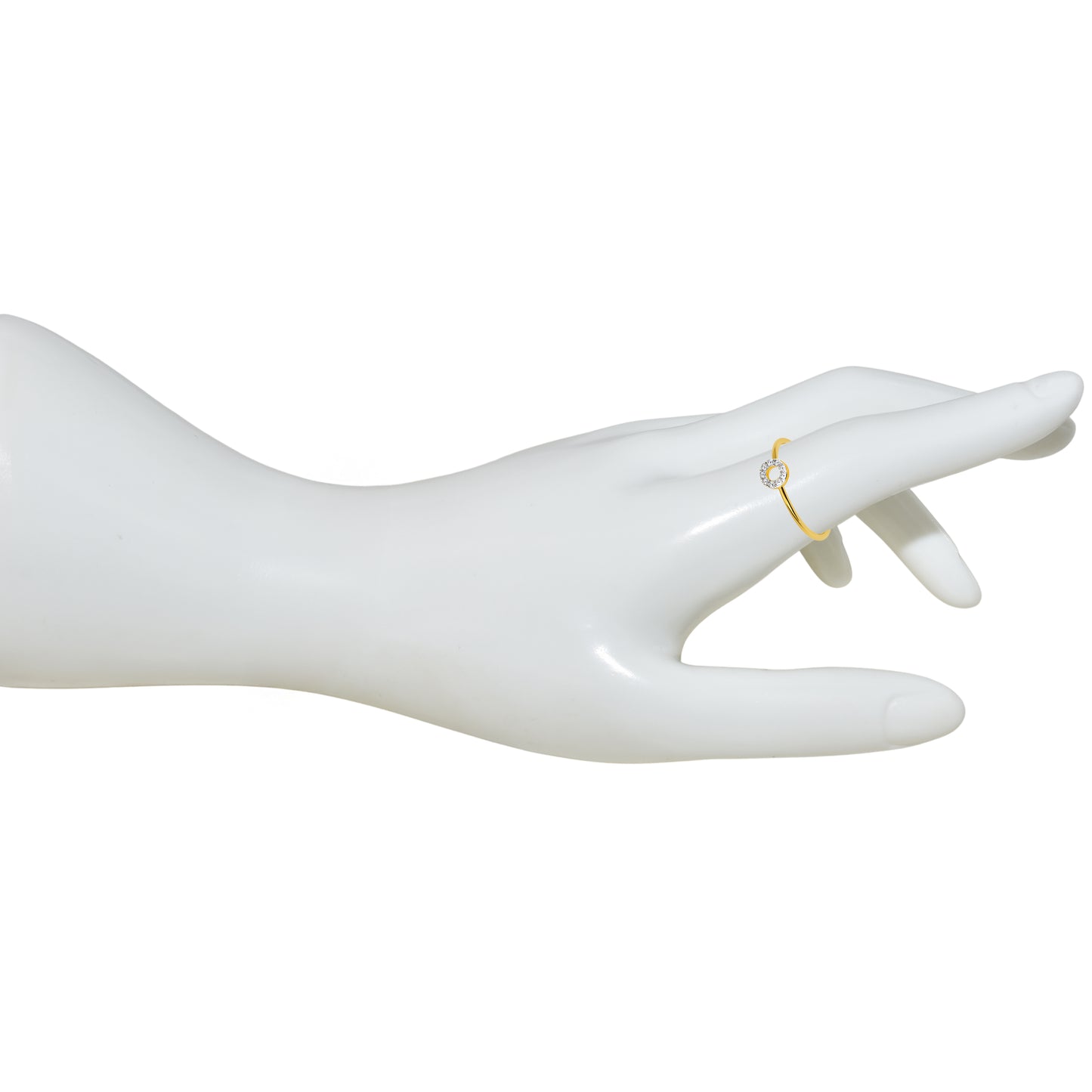 14k Diamond Circle Ring