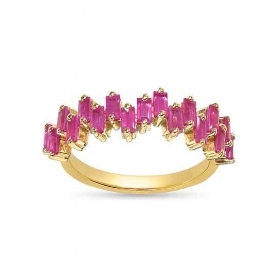 14k Gemstone Baguette Ring