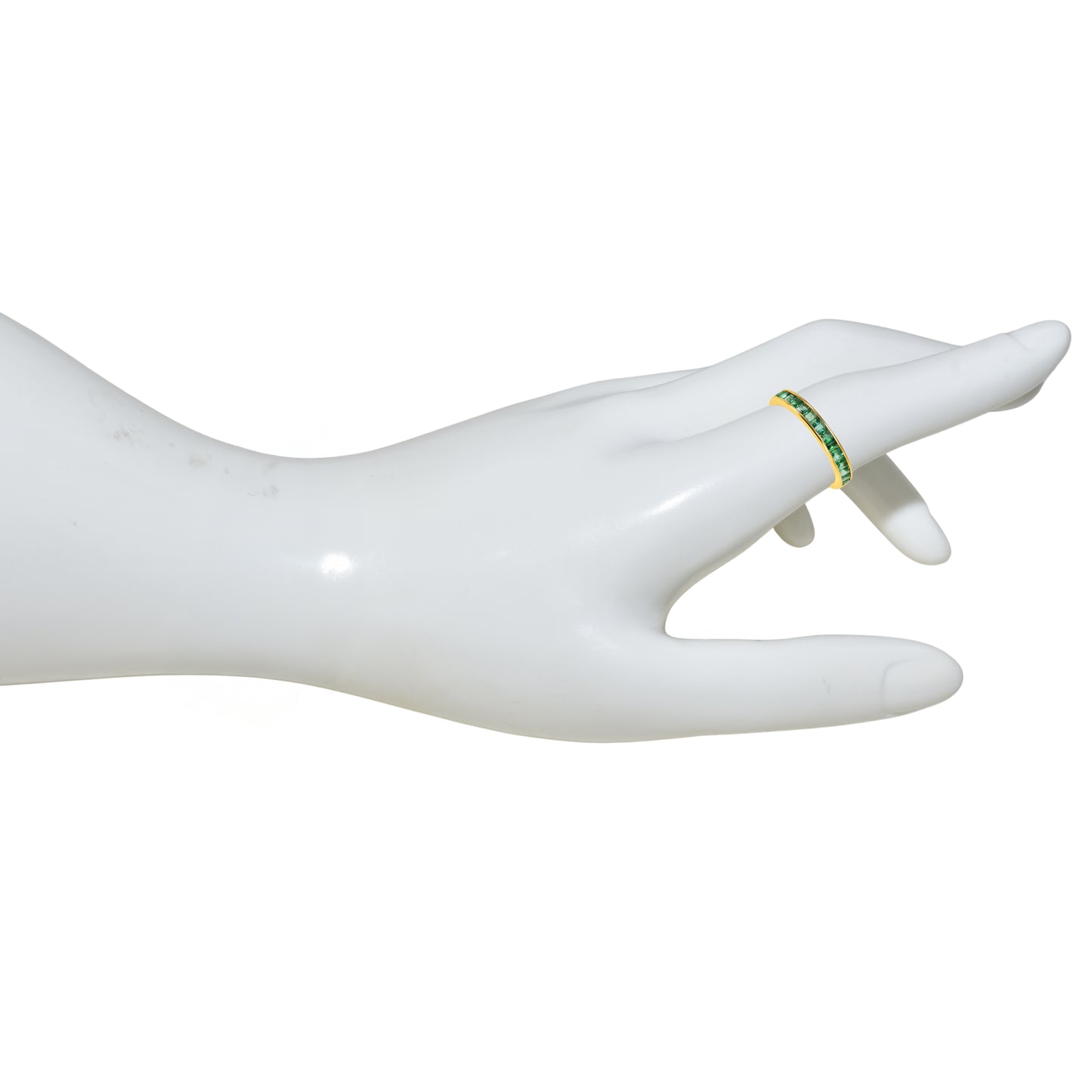 14k Emerald Channel Set Ring