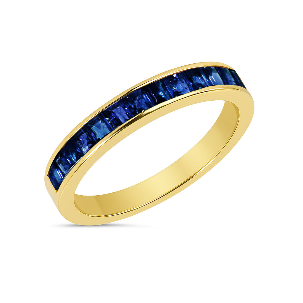 14k Sapphire Channel Set Ring