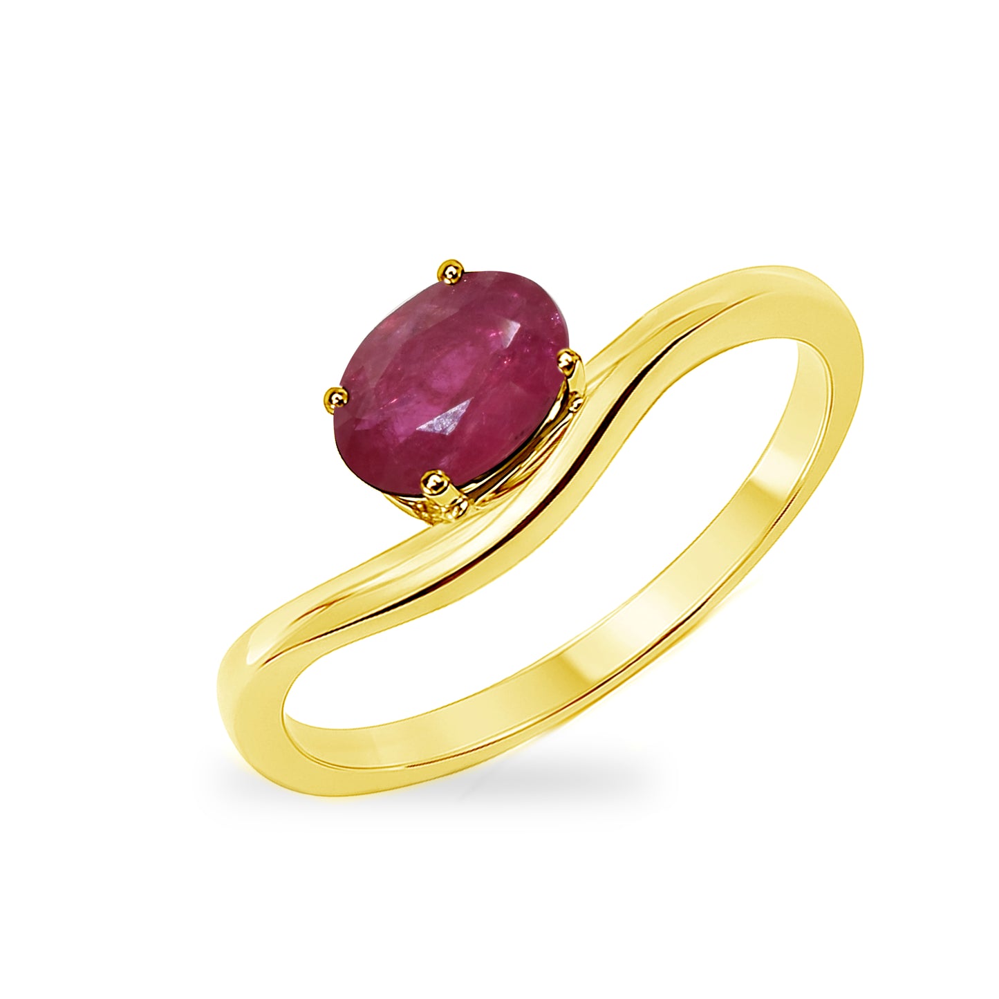 14k Ruby Oval Cut Ring