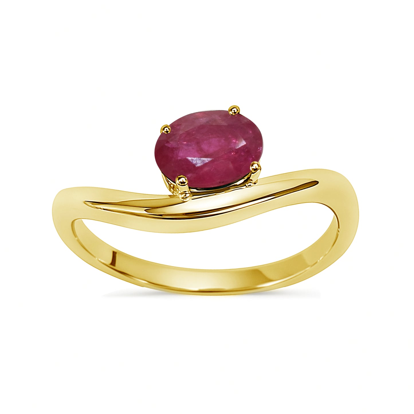 14k Ruby Oval Cut Ring