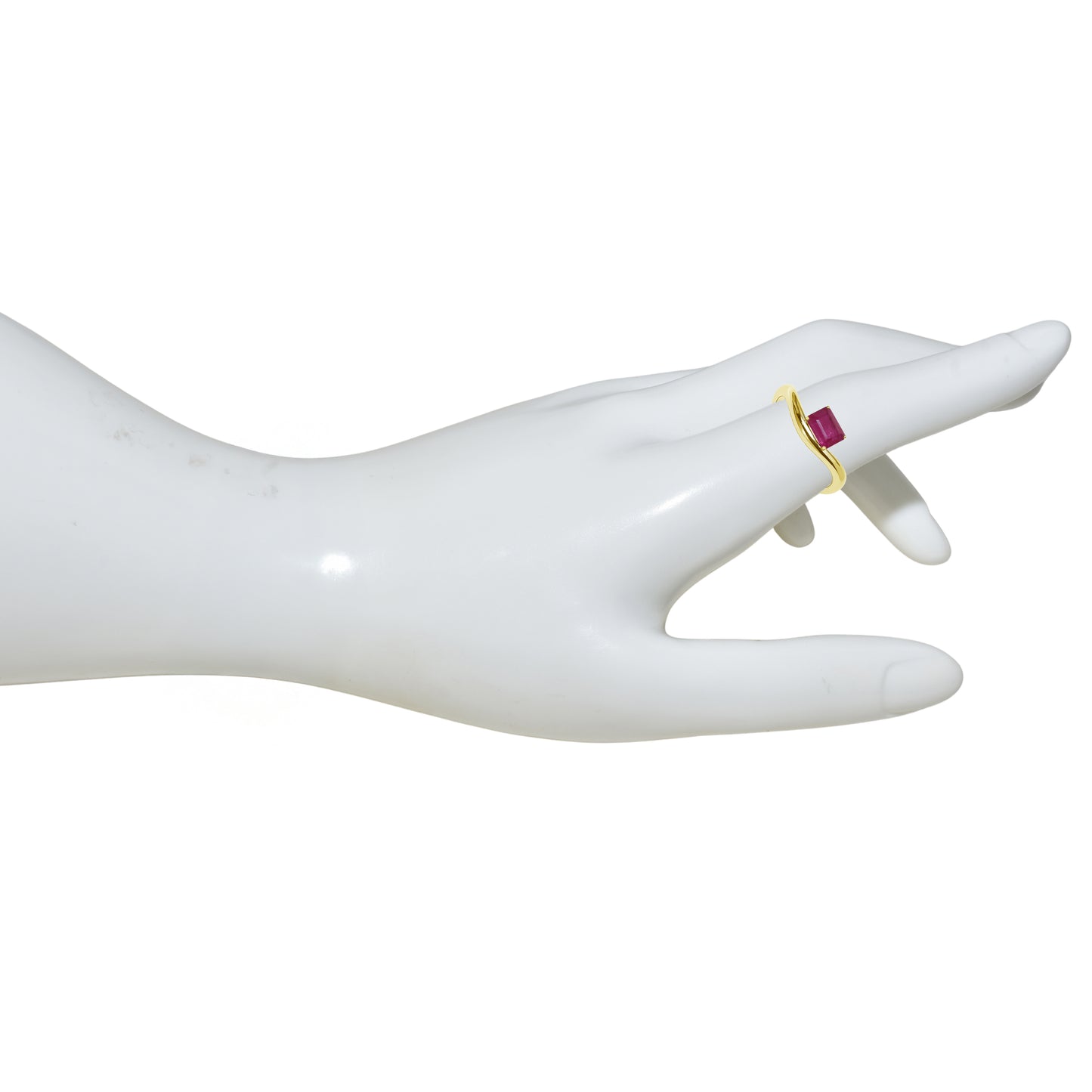 14k Ruby Rectangle Cut Ring