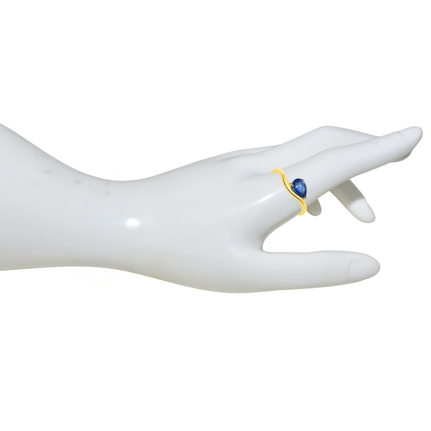 14k Sapphire Pear Cut Ring