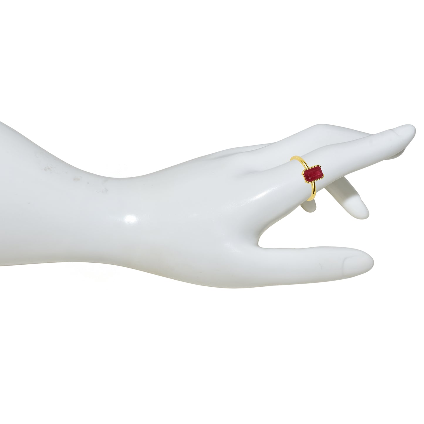 14k Ruby Square Bezel Ring