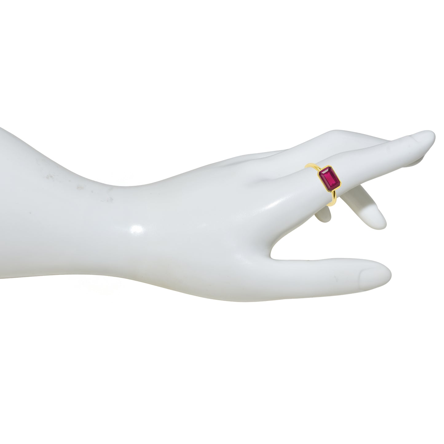 14k Ruby Square Bezel Ring