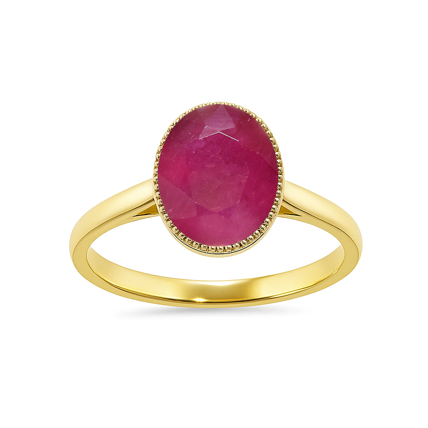 14k Ruby Oval Shape Ring
