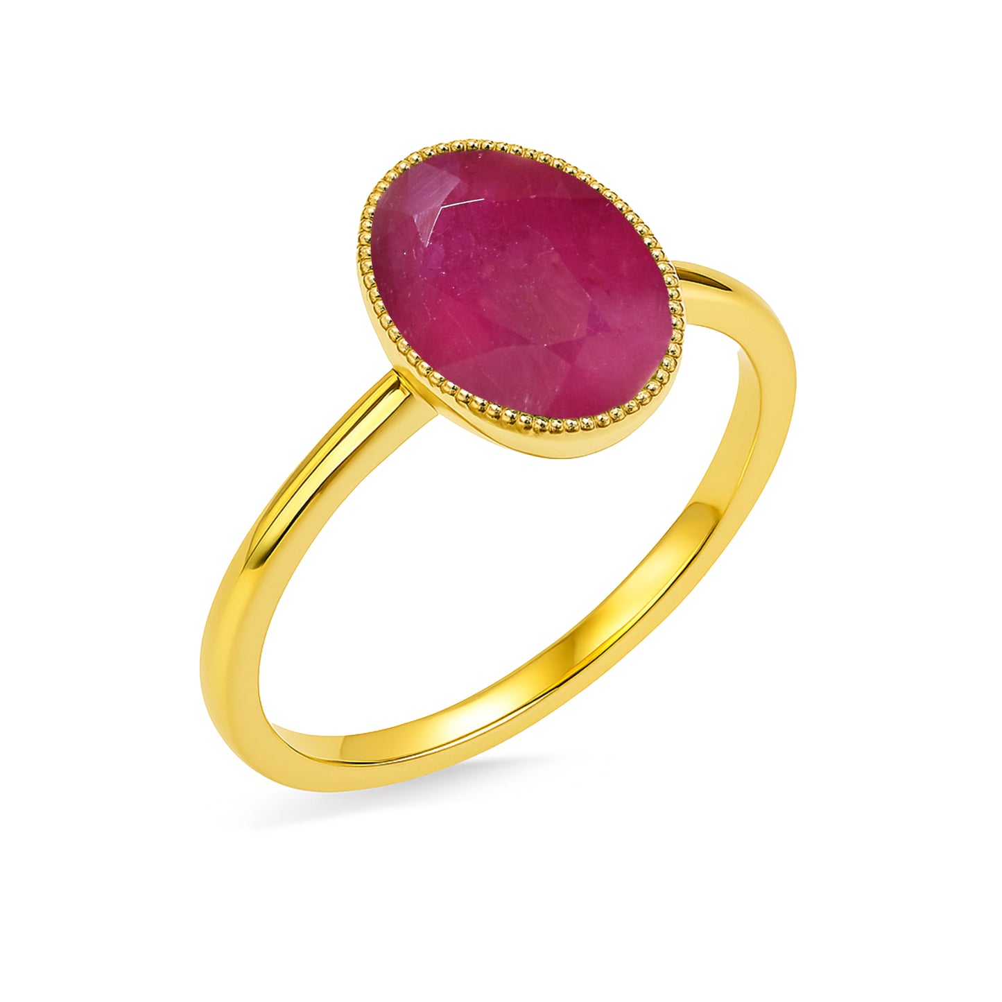 14k Ruby Oval Shape Ring