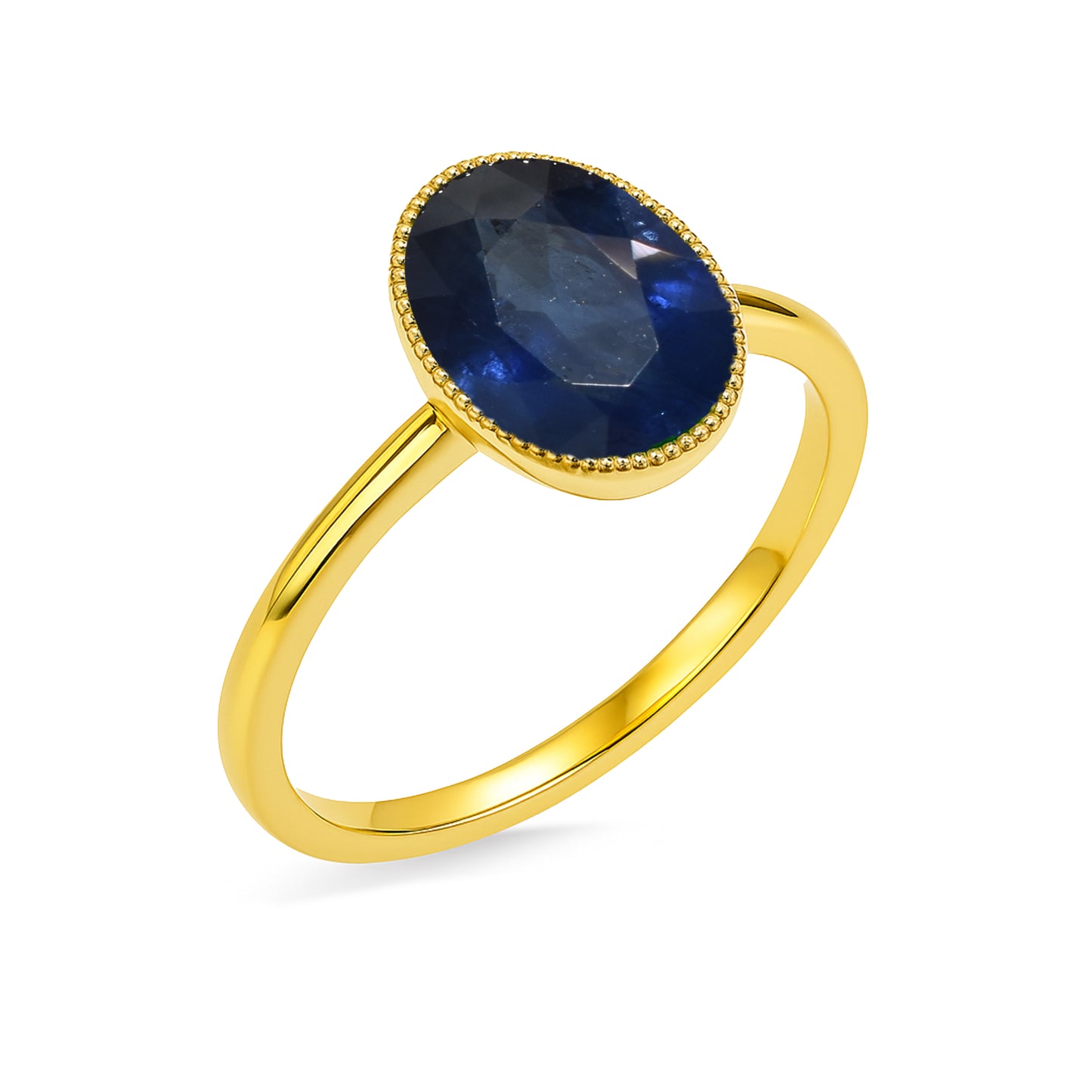 14k Sapphire Oval Shape Ring