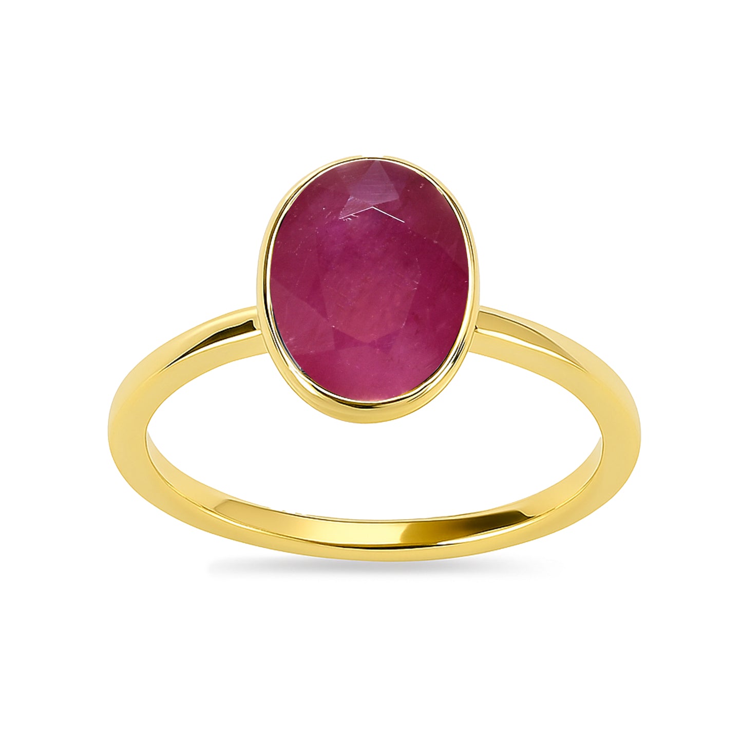 14k Ruby Oval Shape Ring