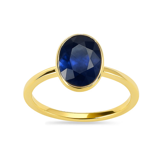 14k Sapphire Oval Shape Ring