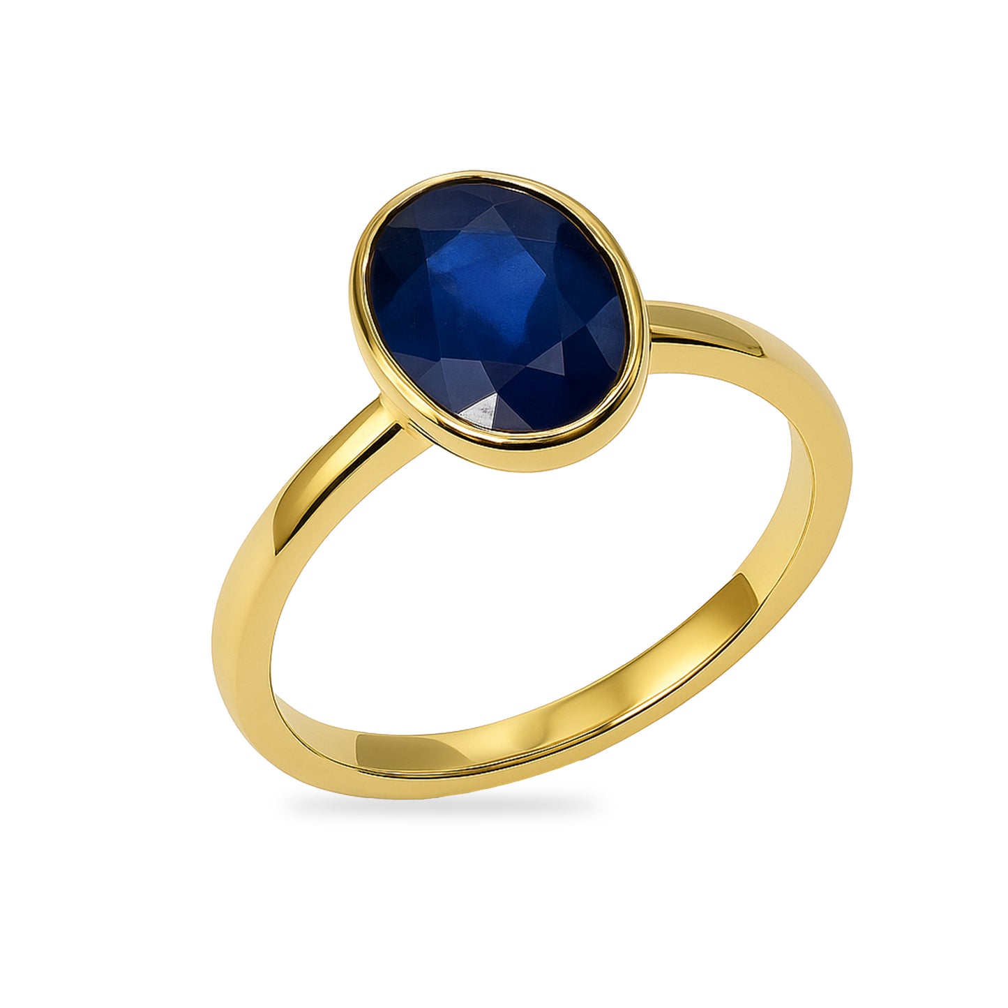 14k Sapphire Oval Shape Ring