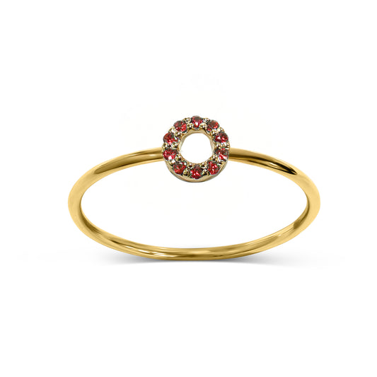 14k Ruby Circle Ring