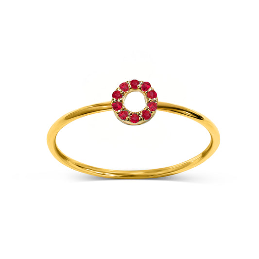 14k Ruby Circle Ring