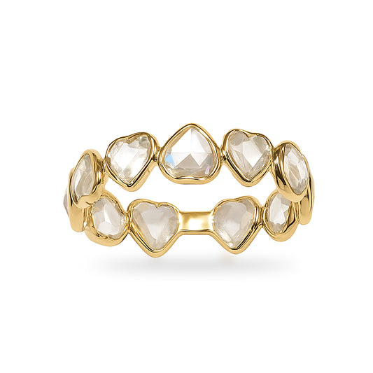 14k Moonstone Hearts Ring