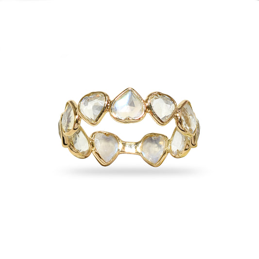 14k Moonstone Hearts Ring