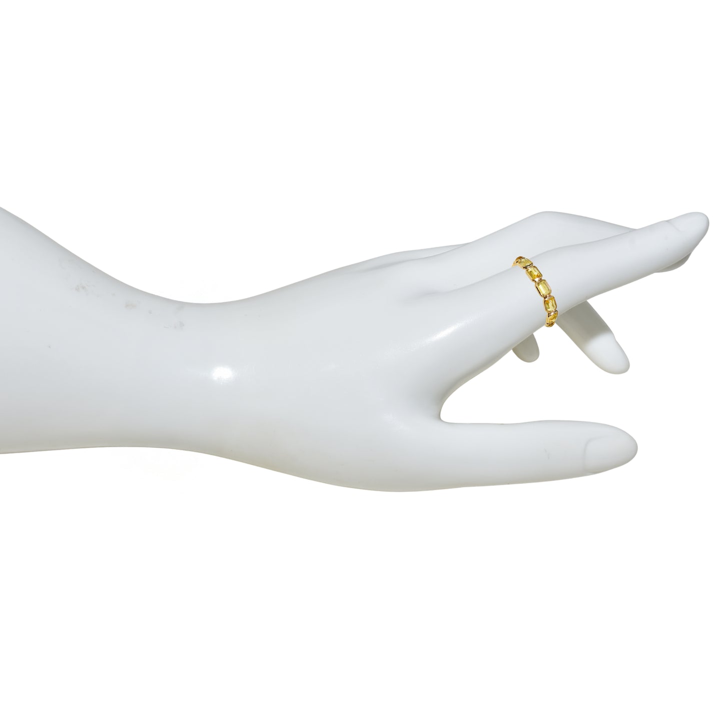 14k Yellow Sapphire Rectangle Bezel Ring