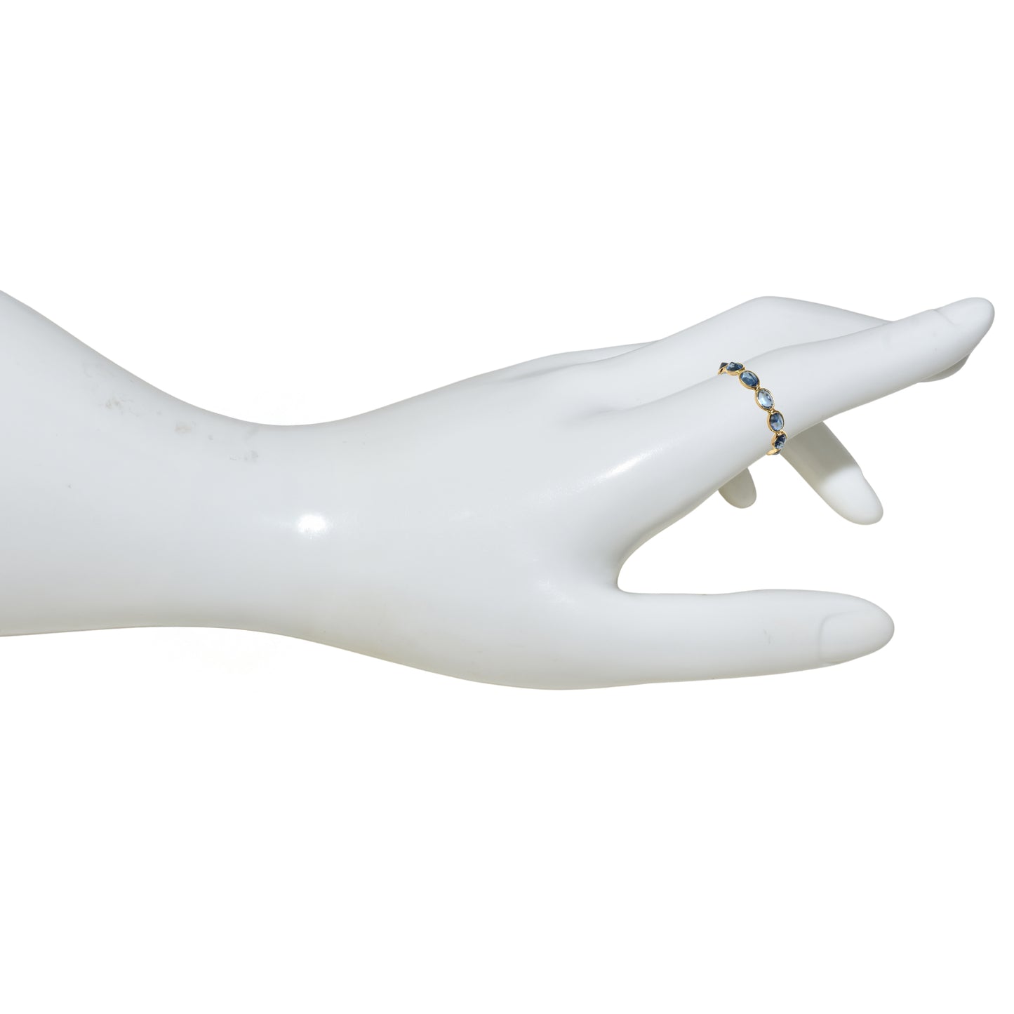 14k Sapphire Oval Bezel Ring