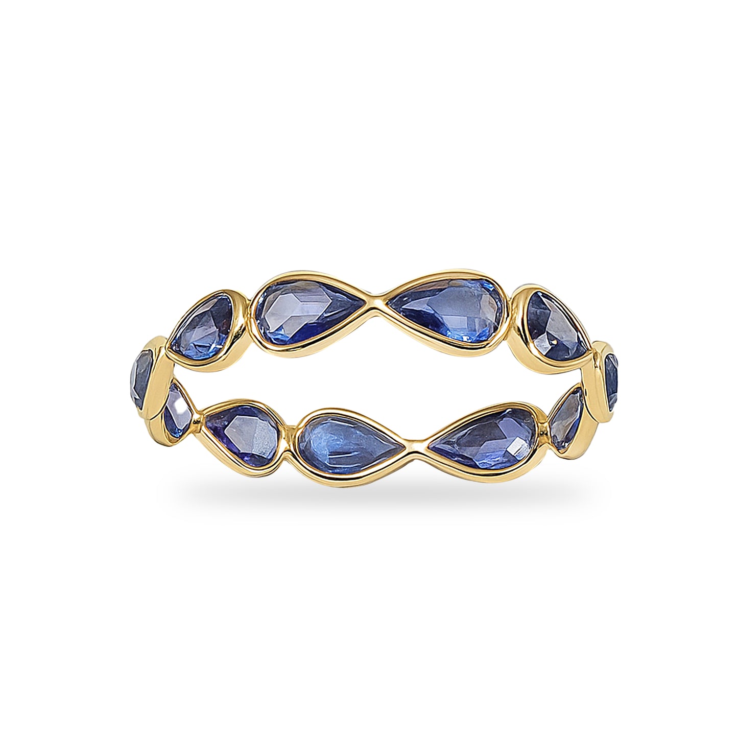 14k Tanzanite Pear Bezel Ring