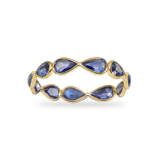 14k Tanzanite Pear Bezel Ring