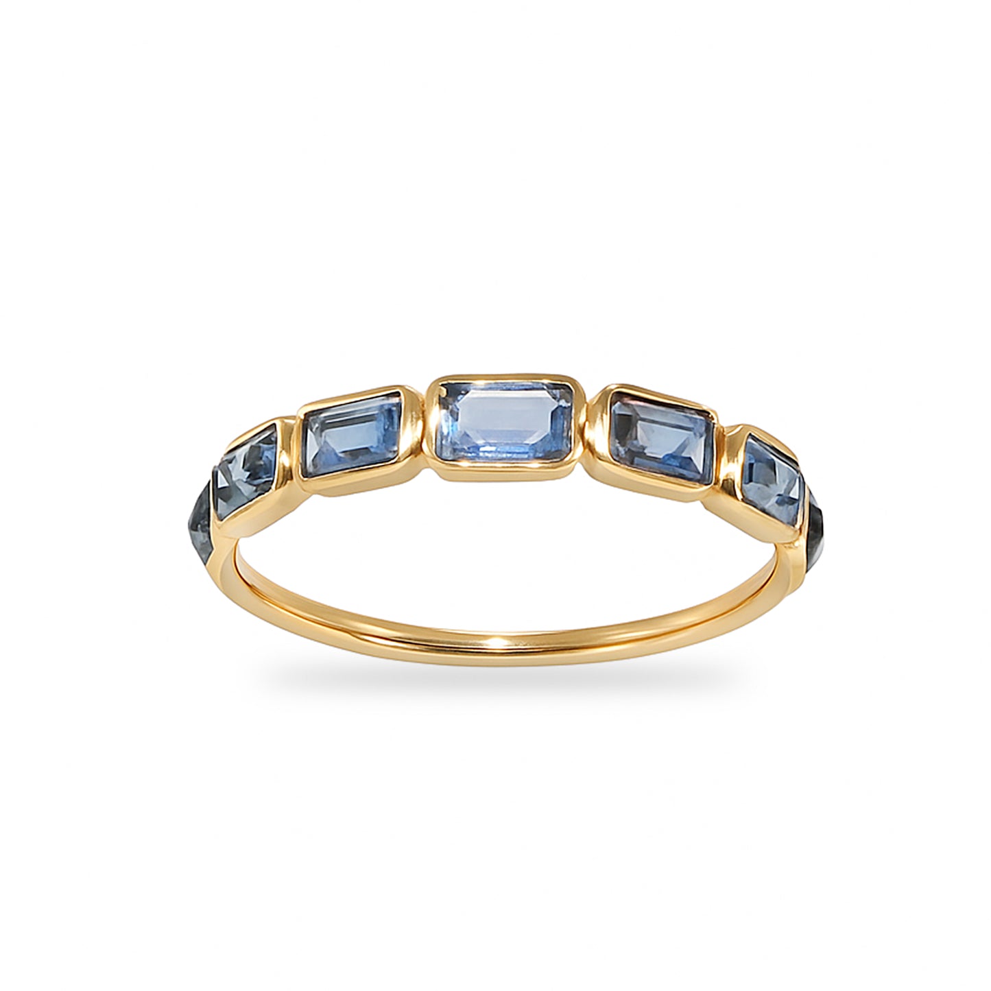 14k Tanzanite Rectangle Bezel Ring