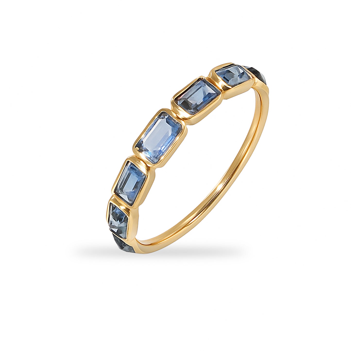 14k Tanzanite Rectangle Bezel Ring