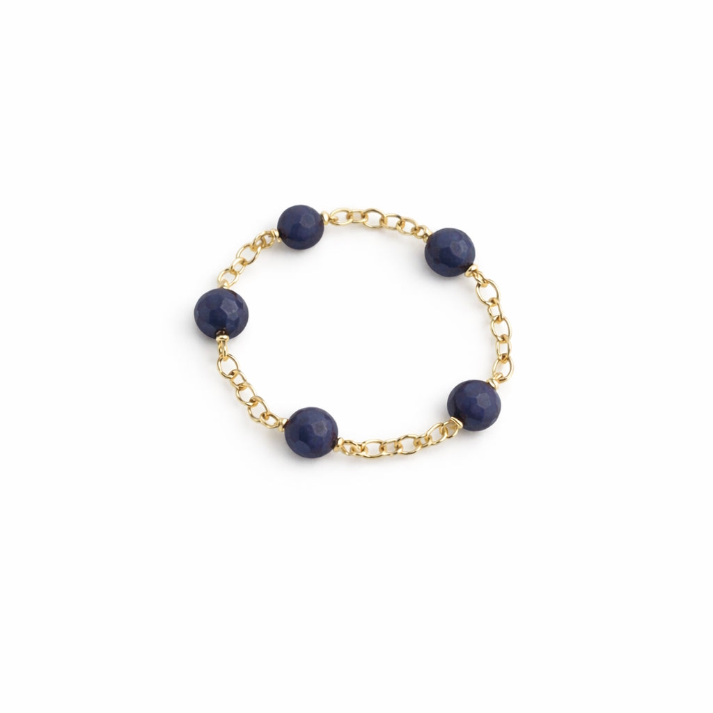 14k Gold Chain Stackable Ring