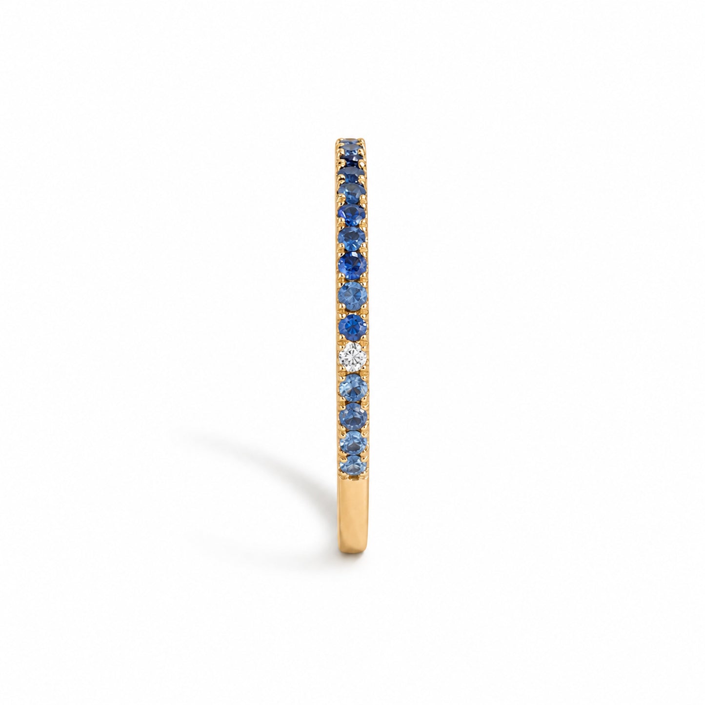 14k Stackable Band 20 Set Stones Ring