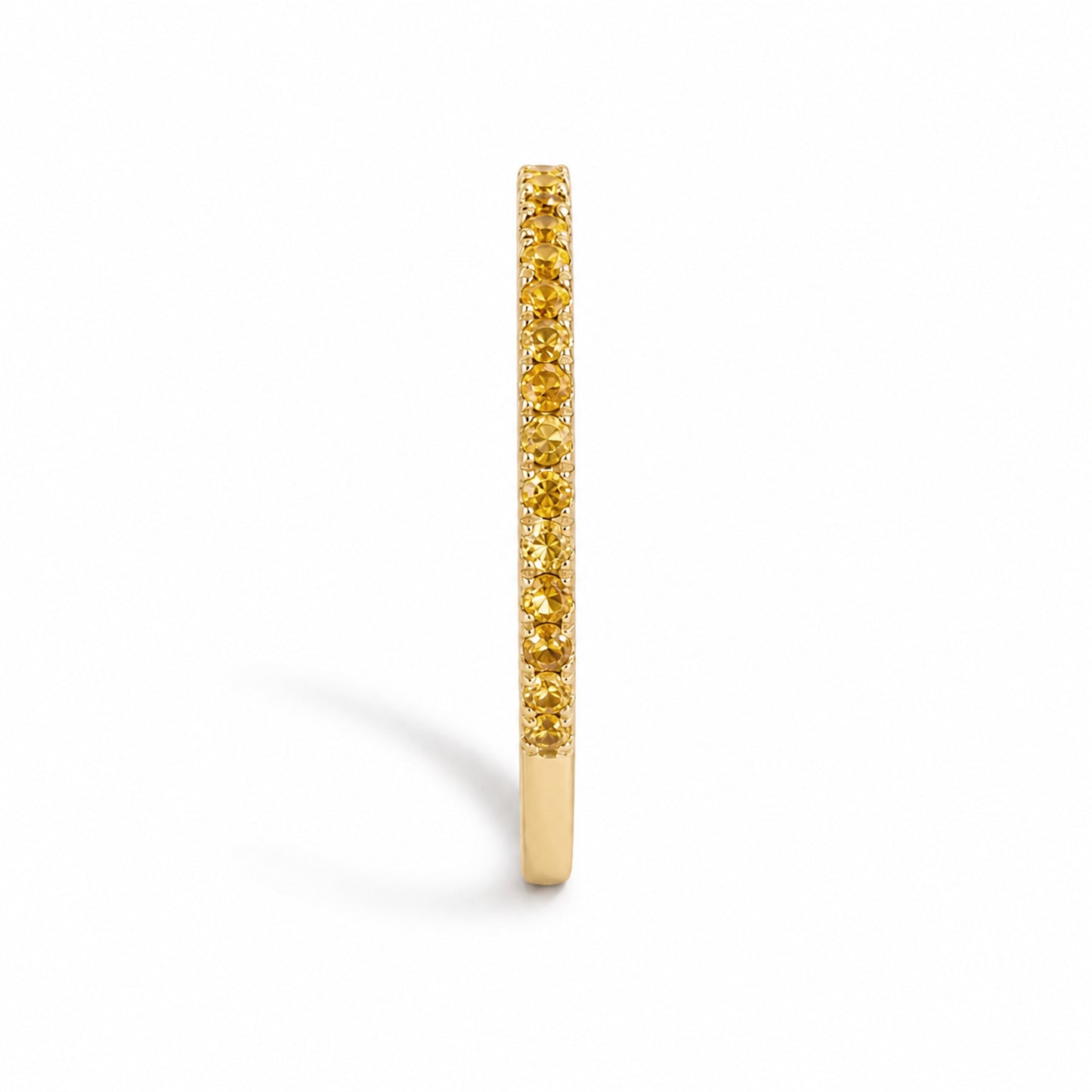 14k Stackable Band 20 Set Stones Ring