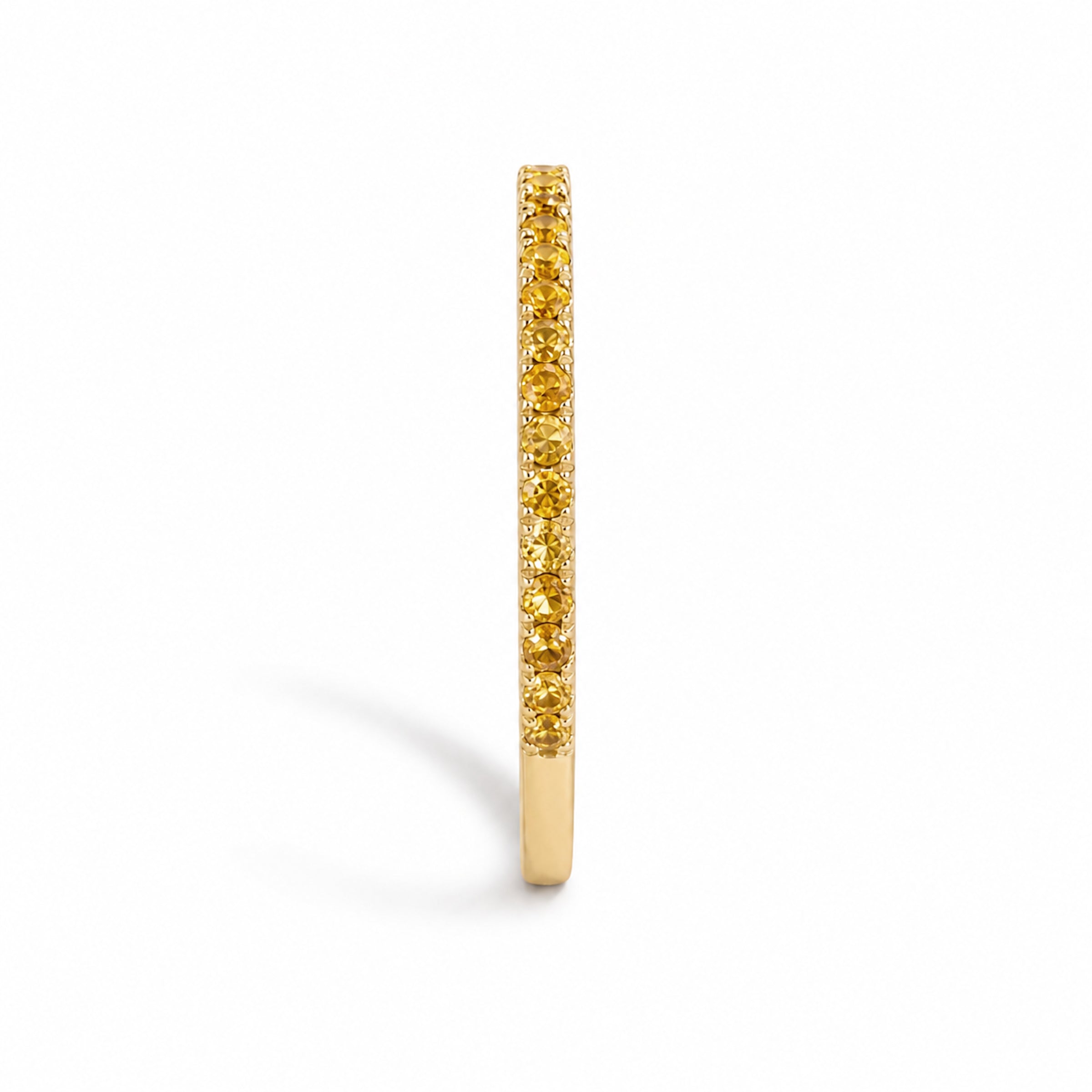14k Stackable Band 20 Set Stones Ring