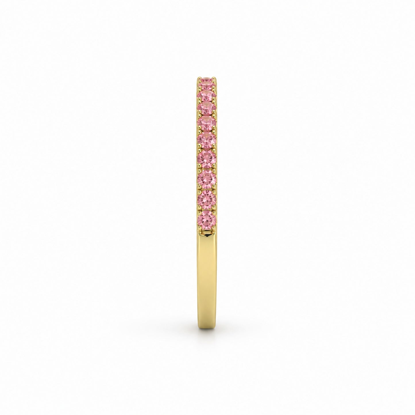 14k Stackable Band 20 Set Stones Ring