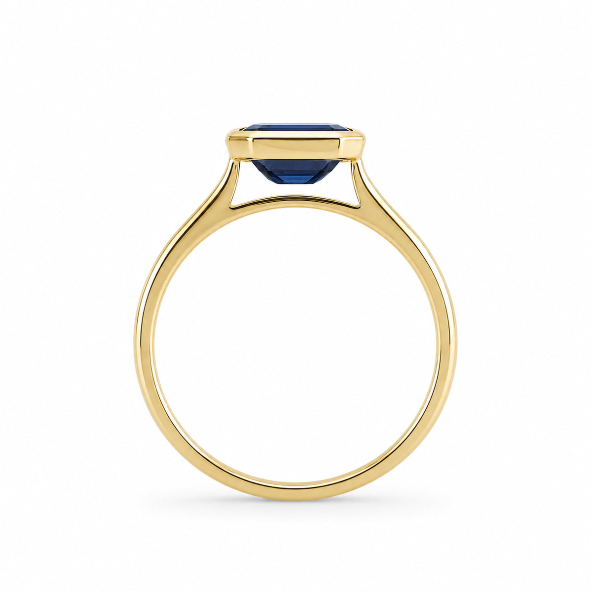 14k Octagon Bezel Precious Stone Ring