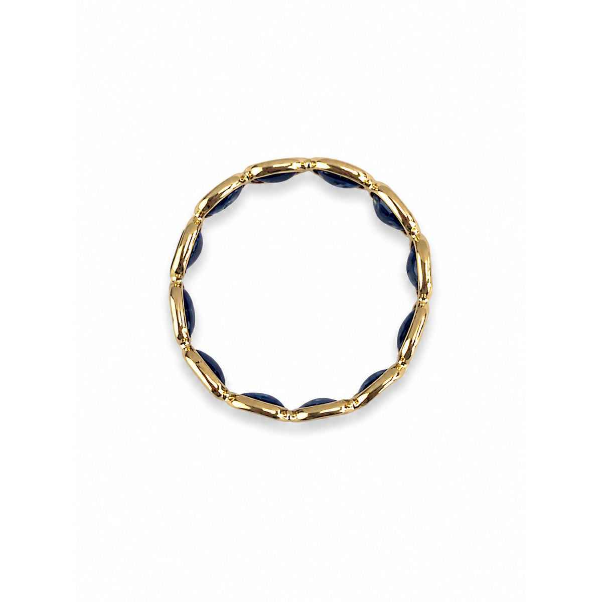 14k Sapphire Eternity Bezel Ring