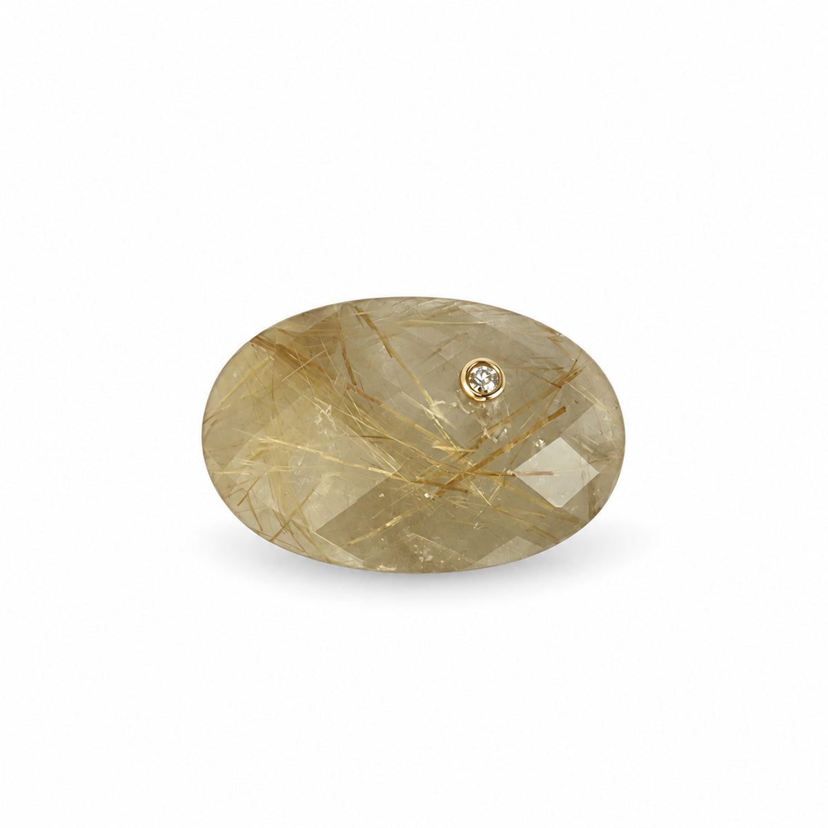 14k Multi Stone Quartz & Diamond Fancy Cut Ring