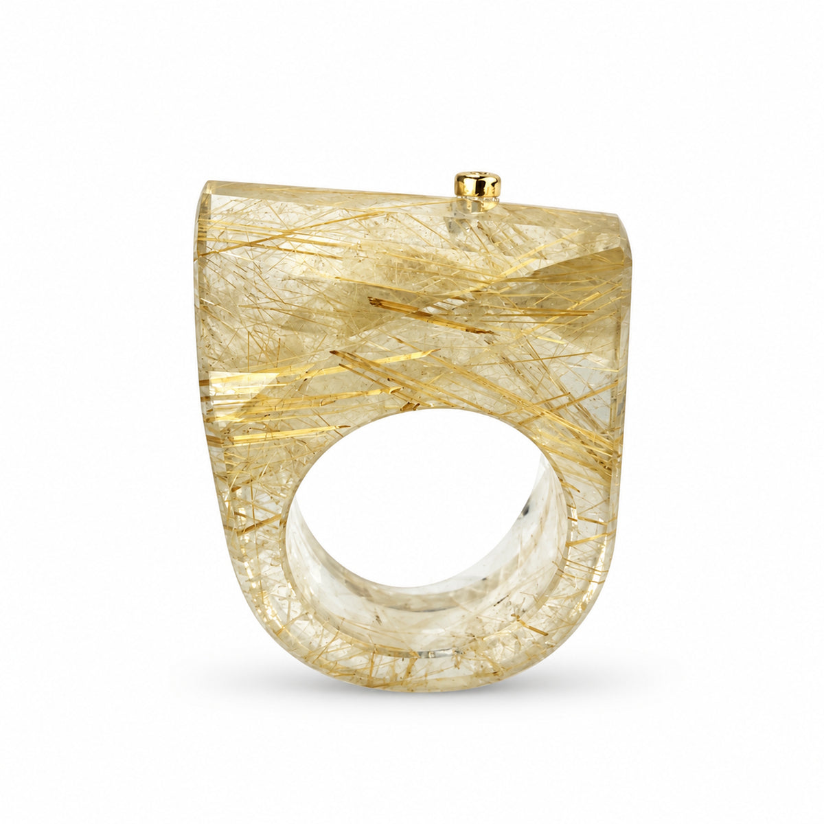 14k Multi Stone Quartz & Diamond Fancy Cut Ring