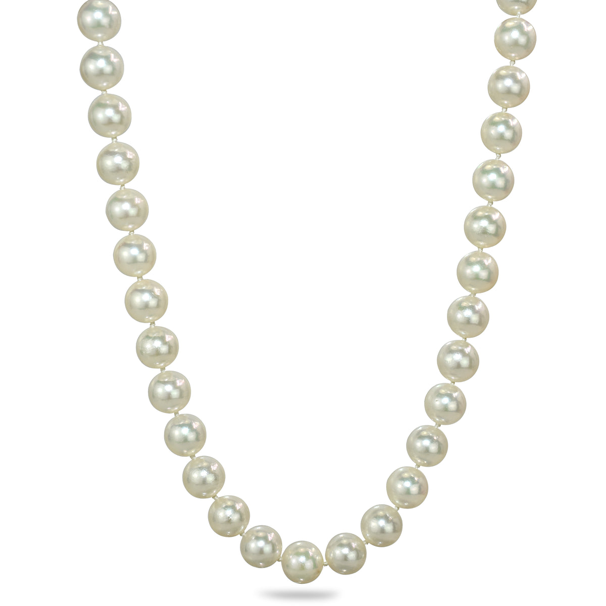 14k Japanese Akoya Cultured Pearl AAA+ Necklace 9-9.5mm 16"
