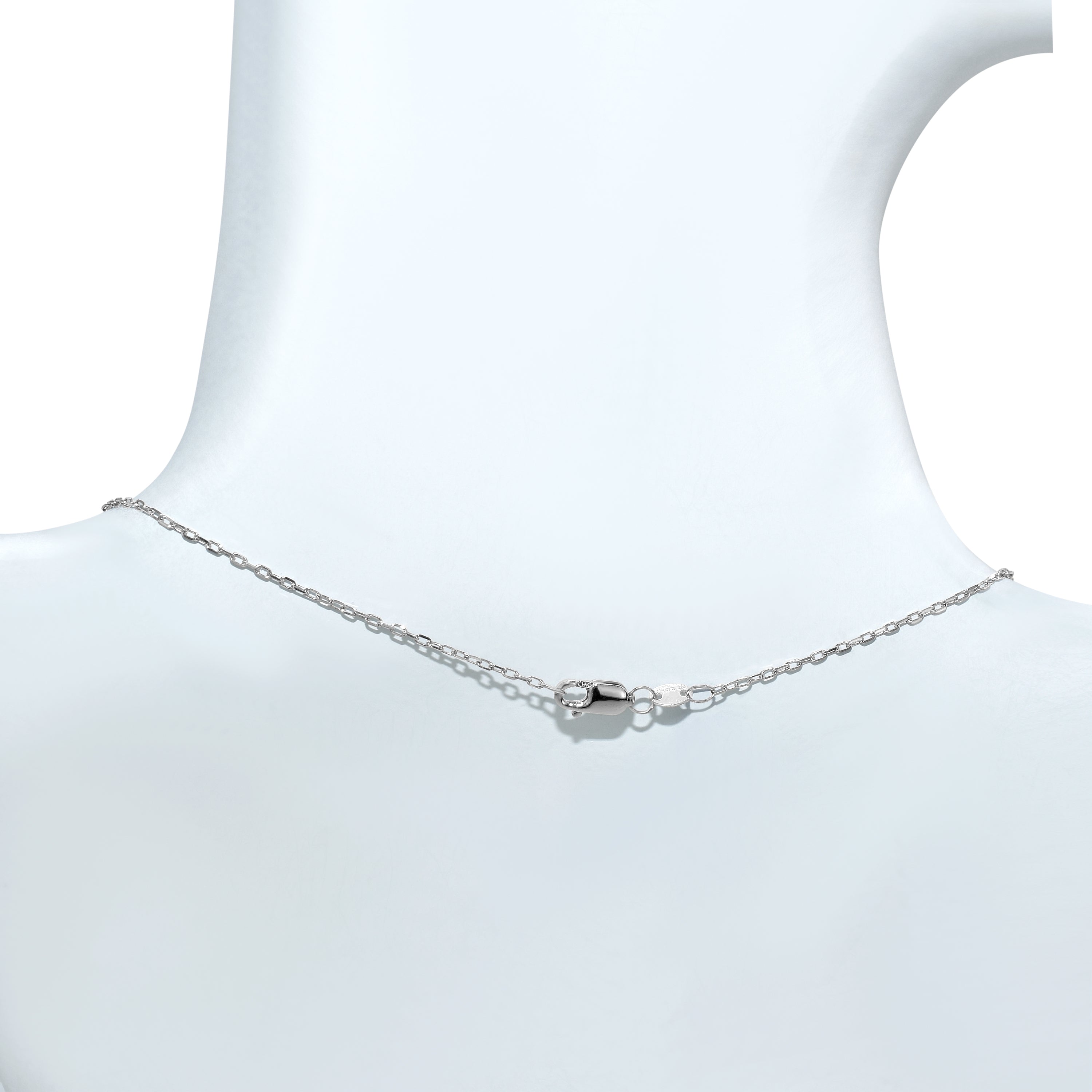 14k White Cultured Pearl Diamond Slider Necklace