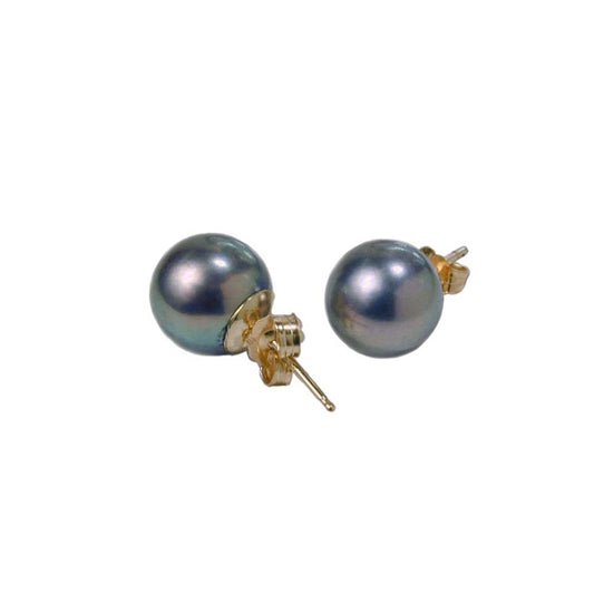 14k Black Japanese Akoya Pearl Earring