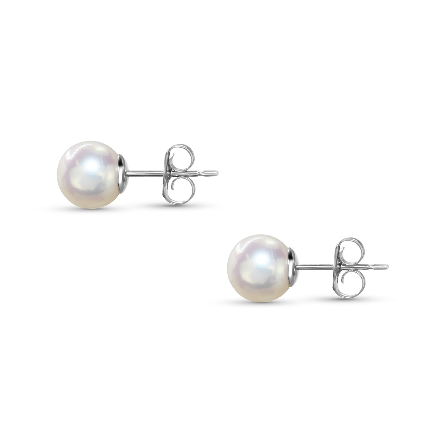 14k White Gold Cultured Pearl Stud Earring