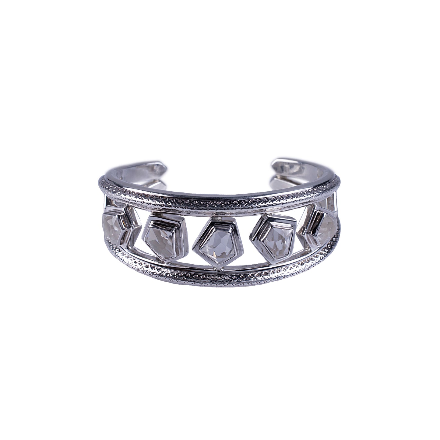 Andy Götz Sterling Silver Rock Crystal Euclid Cuff